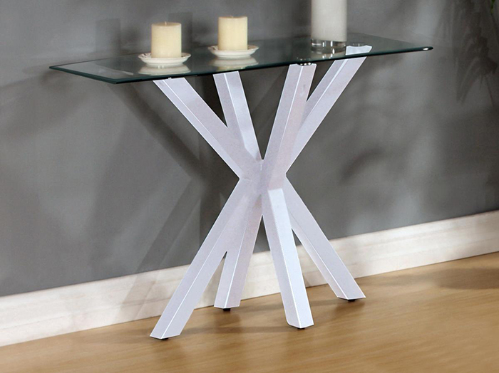 Langley Glass Top Console Table